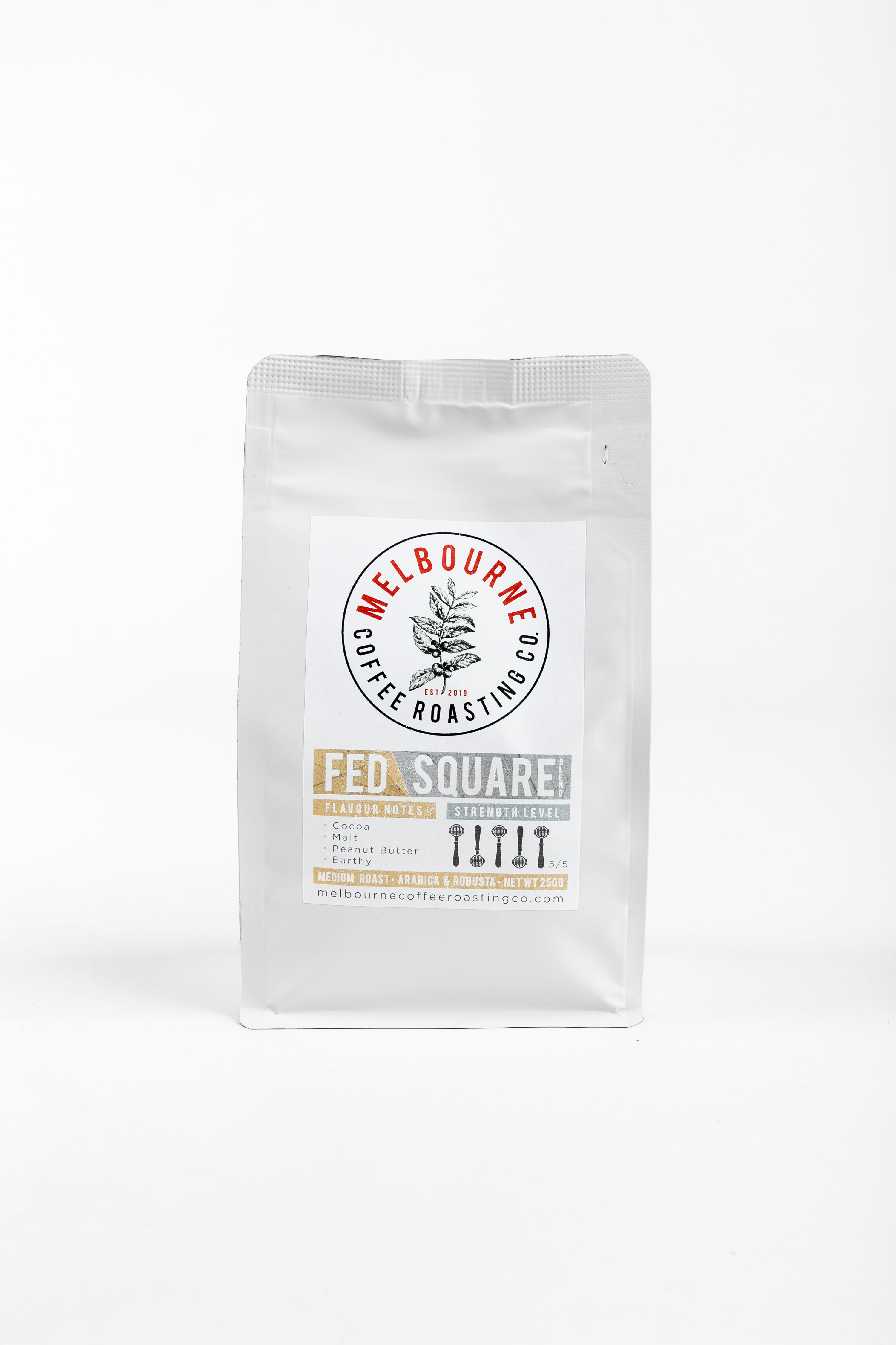 Fed Square Blend, photographed by Melbourne Coffee Roasting Co