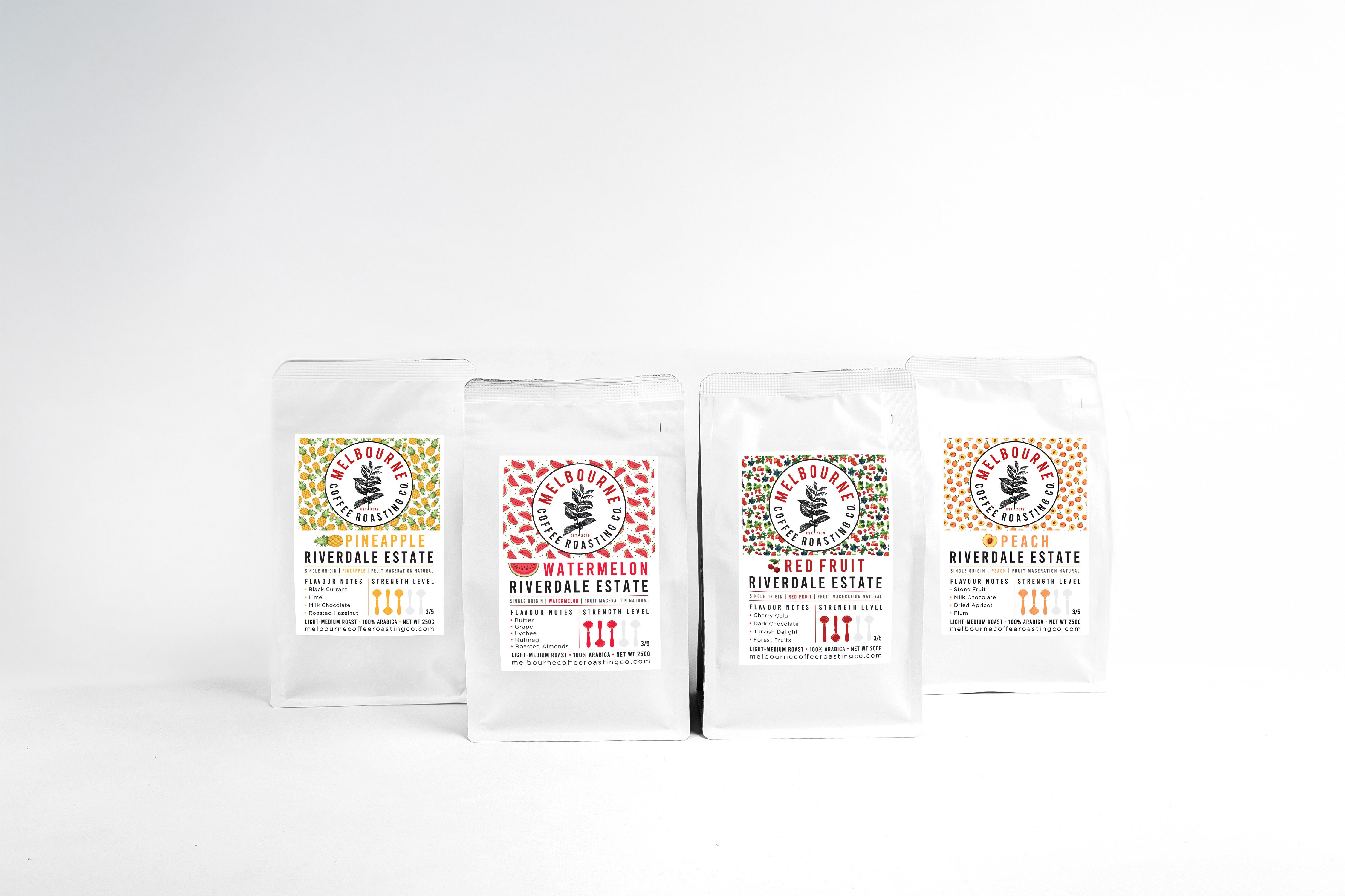 Fruit Box - 4 x Pack - Fruit Maceration Process, photographed by Melbourne Coffee Roasting Co